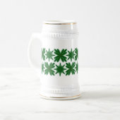 Pine Snowflakes Stein Bierglas (Vorderseite Links)