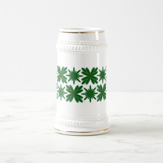 Pine Snowflakes Stein Bierglas (Mittel)