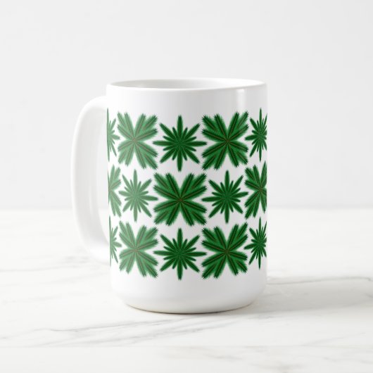 Pine Snowflakes Tasse 15oz. (Vorderseite Links)
