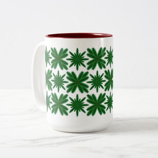 Pine Snowflakes Tasse 15oz. (Vorderseite Links)