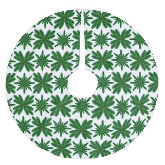 Pine Snowflakes Tremrock Polyester Weihnachtsbaumdecke (Vorderseite)