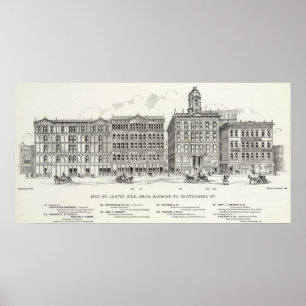 Pine South side Sansome und Montgomery Poster