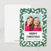 Pine Sprigs - 3x5 Frohe Weihnachtskarte Einladung (Vorne/Hinten)