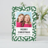 Pine Sprigs - 3x5 Frohe Weihnachtskarte Einladung (Stehend Vorderseite)