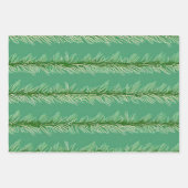 Pine Sprigs Holiday Wrapping Paper Flat Sheet Set Geschenkpapier Set (Vorderseite 2)