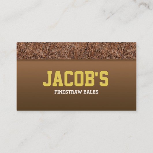 Pine Straw Business Card Visitenkarte (Rückseite)