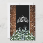 Pine Tiara Quinceañera Einladung (Rückseite)