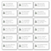 Pine Tree 18 Wedding Guest Name Address Aufkleber (Vorderseite)