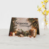 Pine Tree 5 Image Holiday Card Karte (Gelbe Blume)