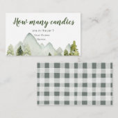 Pine Tree Adventure Baby Dusche Wie viele Kanadier Begleitkarte (Vorne/Hinten)