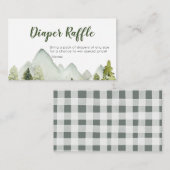 Pine Tree Adventure Baby Duwer Diaper Raffle Begleitkarte (Vorne/Hinten)
