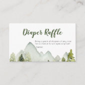 Pine Tree Adventure Baby Duwer Diaper Raffle Begleitkarte (Vorderseite)