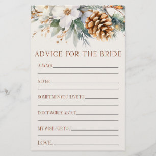 Pine Tree Advisor für das Bride Brautparty Game Briefpapier