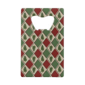 Pine Tree and Harlequin Bottle Opener Geldbeutel Flaschenöffner (Rückseite)