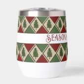 Pine Tree and Harlequin Wine Tumbler (Vorderseite)