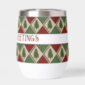 Pine Tree and Harlequin Wine Tumbler (Rückseite)