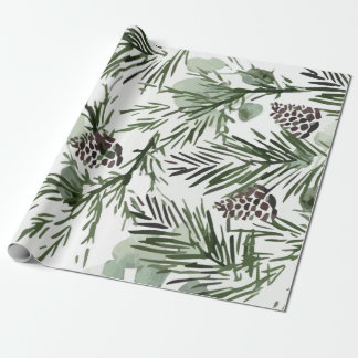 Pine Tree and Pinecones Pattern Geschenkpapier