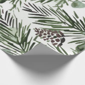 Pine Tree and Pinecones Pattern Geschenkpapier (Ecke)
