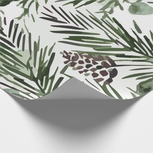 Pine Tree and Pinecones Pattern Geschenkpapier (Ecke)