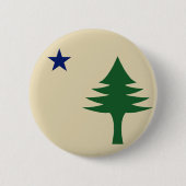 Pine tree and star 1901 Fahne des Maine-Staat Button (Vorderseite)