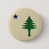 Pine tree and star 1901 Fahne des Maine-Staat Button (Vorderseite)
