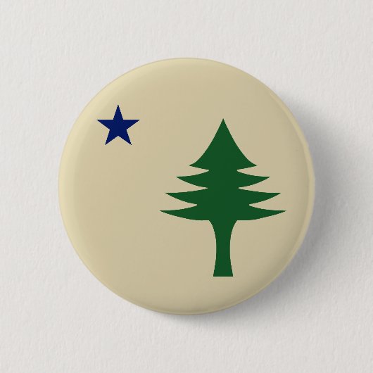 Pine tree and star 1901 Fahne des Maine-Staat Button (Vorderseite)