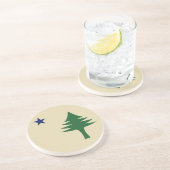 Pine tree and star 1901 Fahne des Maine-Staat Getränkeuntersetzer (Seite)