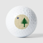 Pine tree and star 1901 Fahne des Maine-Staat Golfball (Vorderseite)