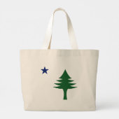 Pine tree and star 1901 Fahne des Maine-Staat Jumbo Stoffbeutel (Rückseite)