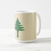 Pine tree and star 1901 Fahne des Maine-Staat Kaffeetasse (VorderseiteRechts)