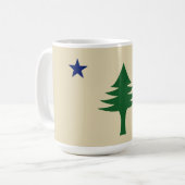 Pine tree and star 1901 Fahne des Maine-Staat Kaffeetasse (Vorderseite Links)