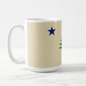 Pine tree and star 1901 Fahne des Maine-Staat Kaffeetasse (Links)