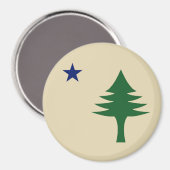 Pine tree and star 1901 Fahne des Maine-Staat Magnet (Vorderseite/Rückseite)