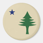 Pine tree and star 1901 Fahne des Maine-Staat Magnet (Vorne)