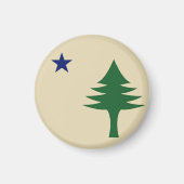 Pine tree and star 1901 Fahne des Maine-Staat Magnet (Vorne)