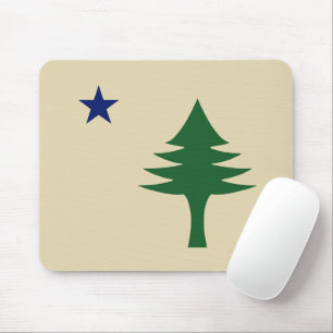 Pine tree and star 1901 Fahne des Maine-Staat Mousepad