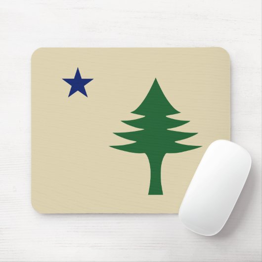 Pine tree and star 1901 Fahne des Maine-Staat Mousepad (Mit Mouse)