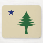 Pine tree and star 1901 Fahne des Maine-Staat Mousepad (Vorne)