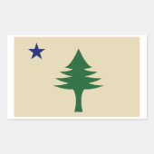 Pine tree and star 1901 Fahne des Maine-Staat Rechteckiger Aufkleber (Vorderseite)