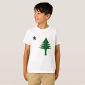 Pine tree and star 1901 Fahne des Maine-Staat T-Shirt (Vorne ganz)