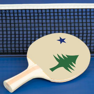 Pine tree and star 1901 Fahne des Maine-Staat Tischtennis Schläger