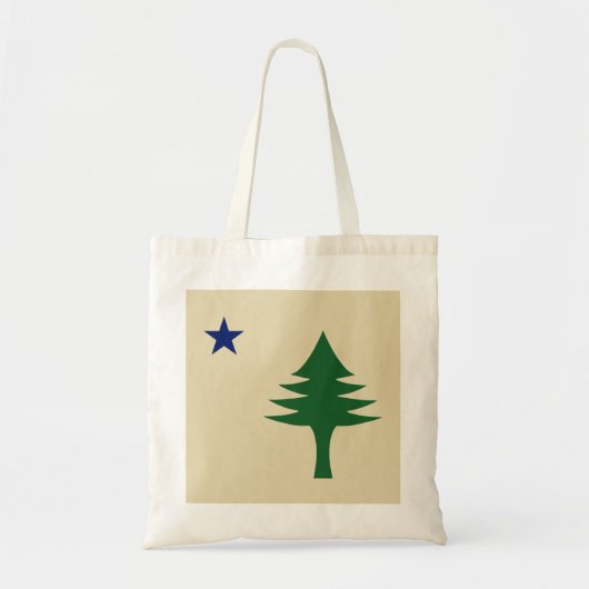 Pine tree and star 1901 Fahne des Maine-Staat Tragetasche (Vorne)
