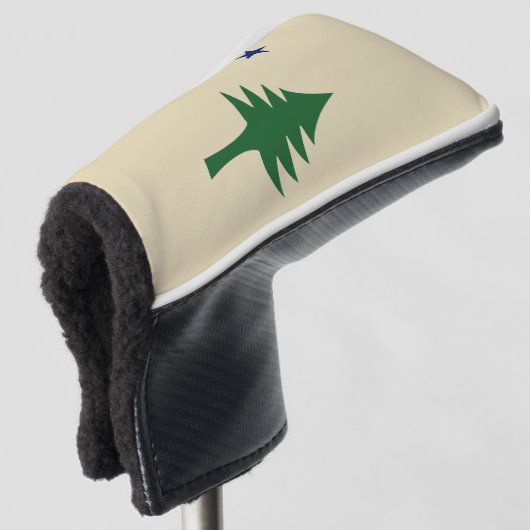 Pine tree and star 1901 flag of Maine State Golf Headcover (3/4 Vorderseite)