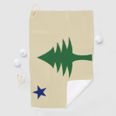 Pine tree and star 1901 flag of Maine State Golfhandtuch (Insitu)