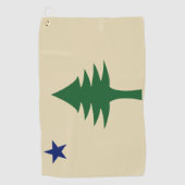 Pine tree and star 1901 flag of Maine State Golfhandtuch (Vorderseite)