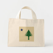Pine tree and star 1901 flag of Maine State Mini Stoffbeutel (Vorne)