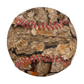 Pine Tree Bark Texture Baseball (Rückseite)