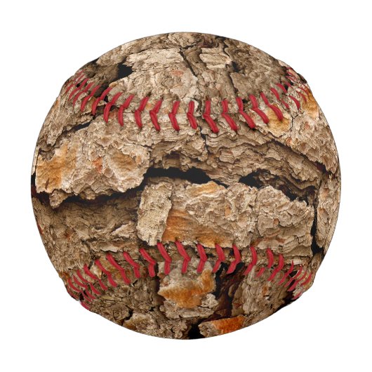 Pine Tree Bark Texture Baseball (Vorderseite)