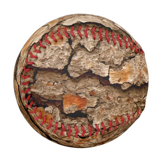 Pine Tree Bark Texture Baseball (Vorderseite Links)