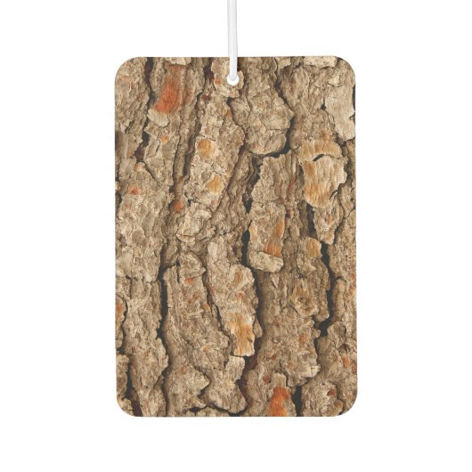 Pine Tree Bark Texture Carved Maple Autolufterfrischer (Vorderseite)